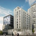 projet immo lyon-résidence neuve rue passants ciel bleu