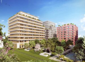 investir dans l'immobilier en 2022-résidence neuve espaces verts ciel bleu