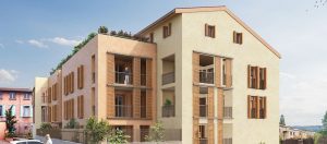 appartement neuf a vendre- résidence neuve arbustes habitant sur le balcon ciel bleu