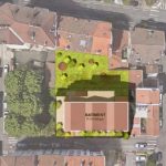 achat immobilier neuf- vue aérienne de la résidence et de ses alentours rues arbres véhicules