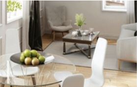 malraux immobilier-salon meublé tapis parquet rideaux ouverts