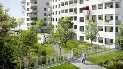 immobilier neuf villeurbanne-résidence neuve espaces verts passant