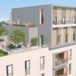 programme pinel villeurbanne-résidence neuve balcons fleuris arbres ciel bleu