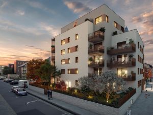 projet immobilier lyon 8 façade arbre