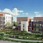 programme immobilier neuf meyzieu-résidence neuve-2 batiments-espaces verts-ciel bleu